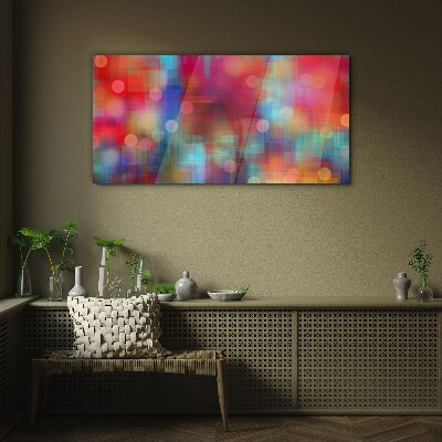 Tableau imprimé sur verre Une agitation colorée