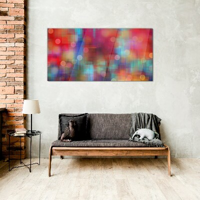 Tableau imprimé sur verre Une agitation colorée