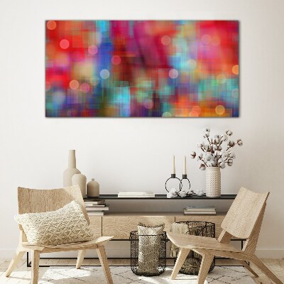 Tableau imprimé sur verre Une agitation colorée