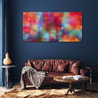 Tableau imprimé sur verre Une agitation colorée