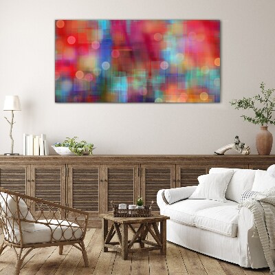 Tableau imprimé sur verre Une agitation colorée