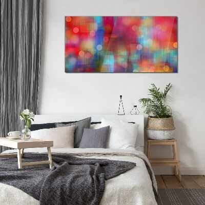 Tableau imprimé sur verre Une agitation colorée