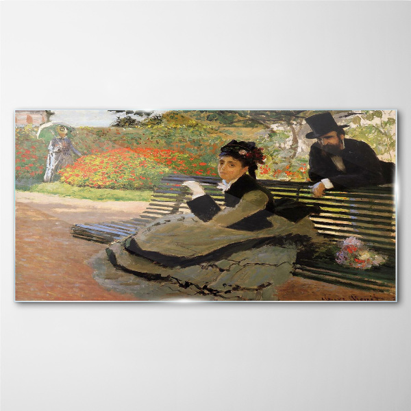 Tableau photo sur verre Une promenade dans le jardin