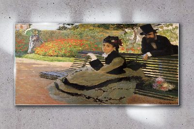 Tableau photo sur verre Une promenade dans le jardin