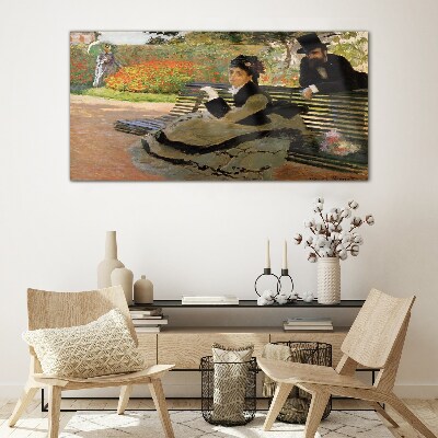 Tableau photo sur verre Une promenade dans le jardin