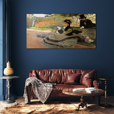 Tableau photo sur verre Une promenade dans le jardin