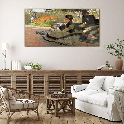 Tableau photo sur verre Une promenade dans le jardin