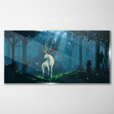 Tableau photo sur verre Esprit de la forêt avec des bois