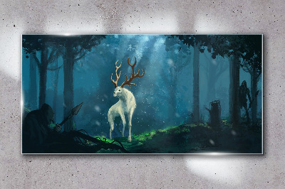 Tableau photo sur verre Esprit de la forêt avec des bois