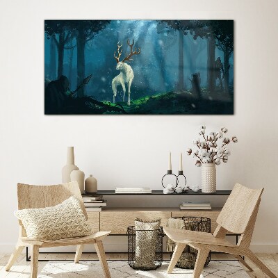 Tableau photo sur verre Esprit de la forêt avec des bois