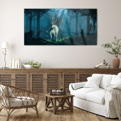 Tableau photo sur verre Esprit de la forêt avec des bois