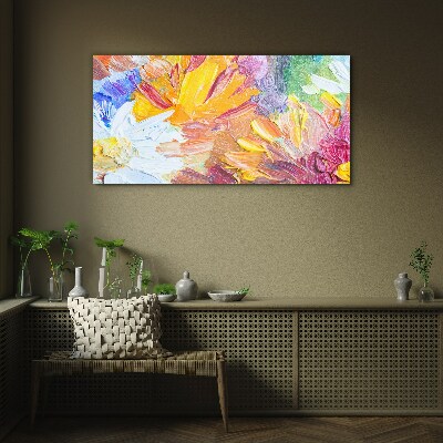 Tableau photo sur verre Un bouquet de fleurs colorées