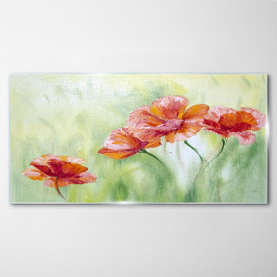 Tableau imprimé sur verre Fleurs aux tons pastel