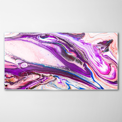 Tableau photo sur verre Vagues violettes d'abstraction