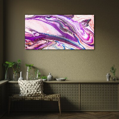 Tableau photo sur verre Vagues violettes d'abstraction