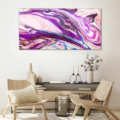 Tableau photo sur verre Vagues violettes d'abstraction