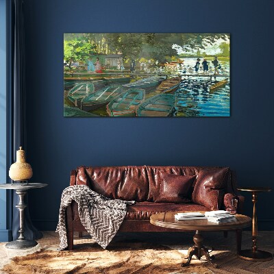 Tableau imprimé sur verre La Grenouillère de Monet