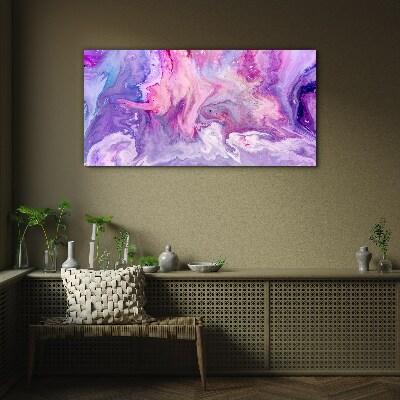 Tableau verre imprimé Des vagues de rêves roses