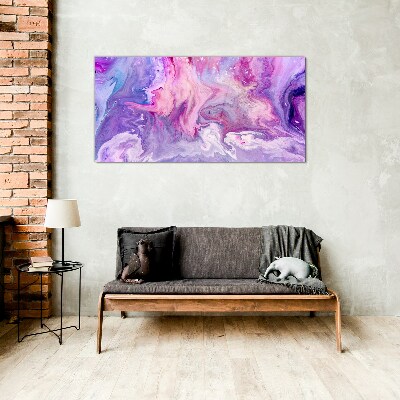 Tableau verre imprimé Des vagues de rêves roses