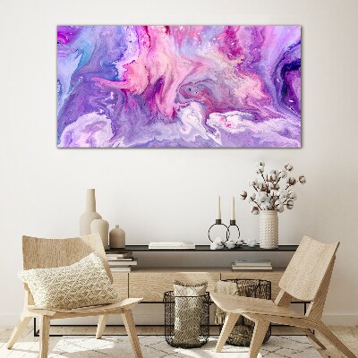 Tableau verre imprimé Des vagues de rêves roses