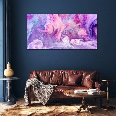 Tableau verre imprimé Des vagues de rêves roses