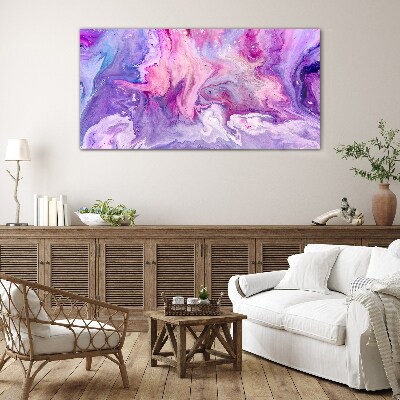 Tableau verre imprimé Des vagues de rêves roses