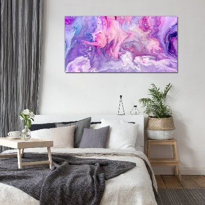 Tableau verre imprimé Des vagues de rêves roses