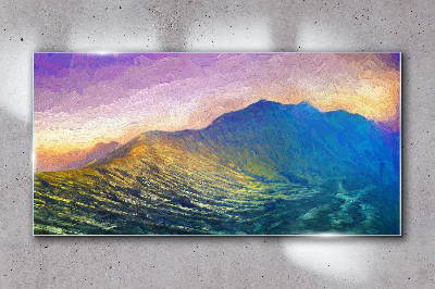 Tableau photo sur verre Vagues au soleil couchant