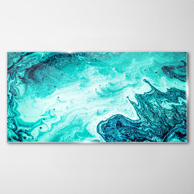 Tableau photo sur verre Vagues bleues dans la mer