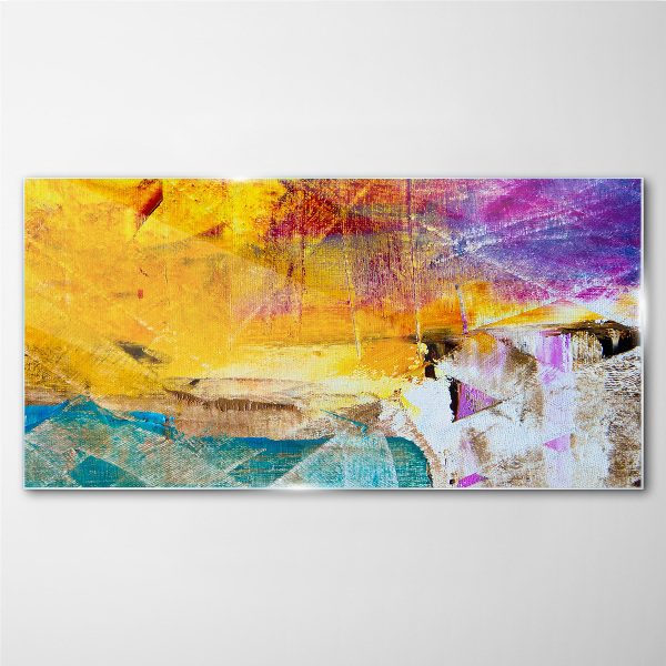 Tableau en verre Paysage abstrait aux couleurs intenses