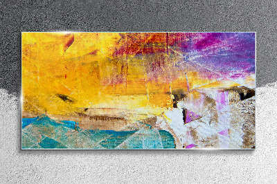 Tableau en verre Paysage abstrait aux couleurs intenses