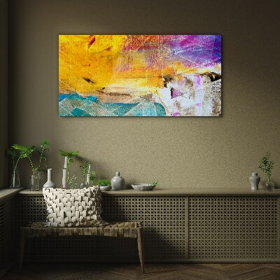 Tableau en verre Paysage abstrait aux couleurs intenses
