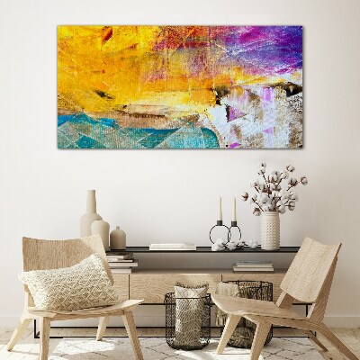 Tableau en verre Paysage abstrait aux couleurs intenses