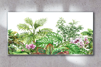 Tableau en verre Une oasis tropicale de verdure