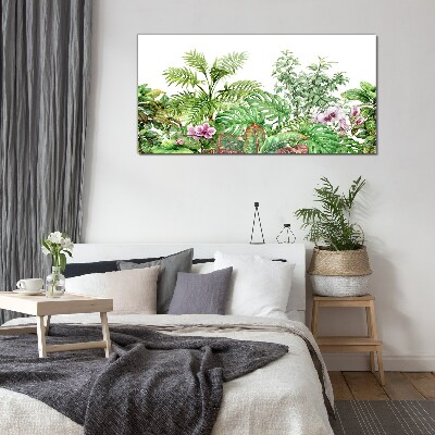 Tableau en verre Une oasis tropicale de verdure