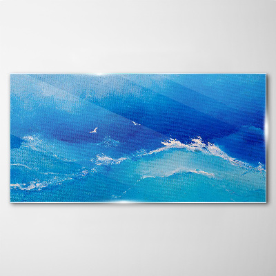 Tableau verre imprimé Vagues calmes de l'océan