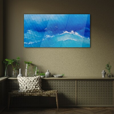 Tableau verre imprimé Vagues calmes de l'océan