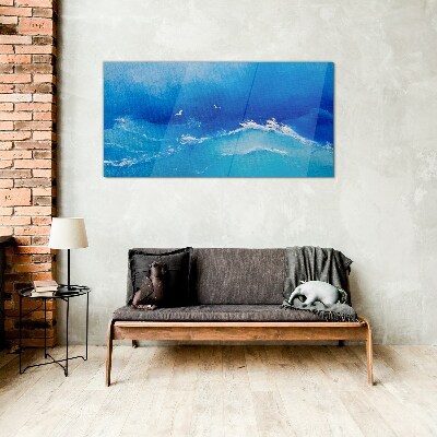 Tableau verre imprimé Vagues calmes de l'océan
