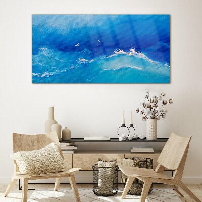 Tableau verre imprimé Vagues calmes de l'océan