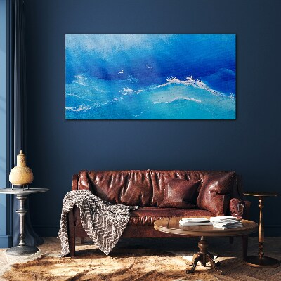 Tableau verre imprimé Vagues calmes de l'océan