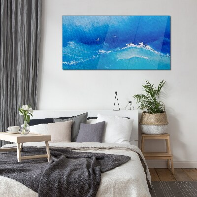 Tableau verre imprimé Vagues calmes de l'océan