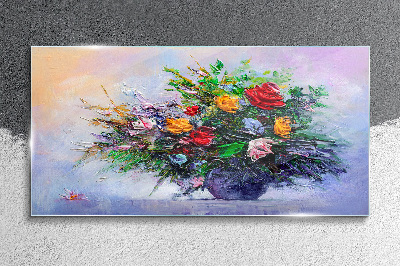Tableau photo sur verre Bouquet de fleurs de printemps