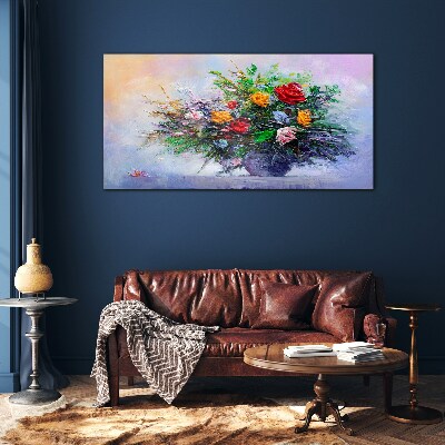 Tableau photo sur verre Bouquet de fleurs de printemps