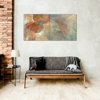 Tableau imprimé sur verre Composition abstraite en couleurs