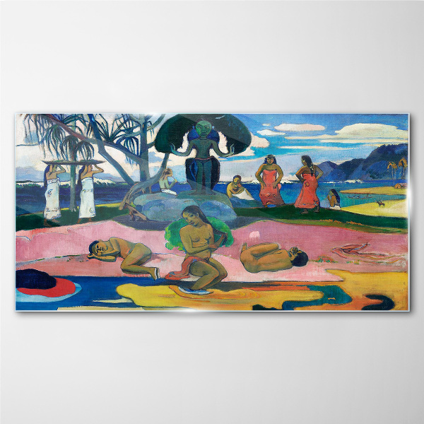 Tableau sur verre Scène tropicale avec personnages