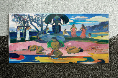 Tableau sur verre Scène tropicale avec personnages