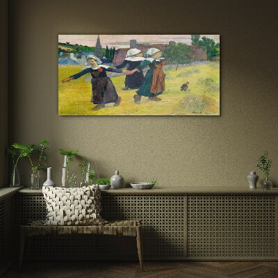 Tableau photo sur verre Danseuses à la campagne