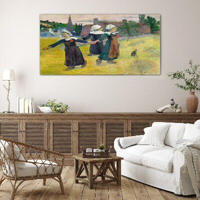 Tableau photo sur verre Danseuses à la campagne