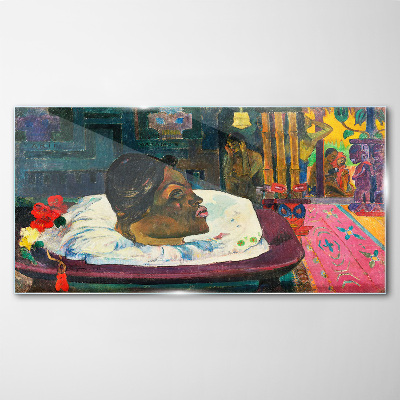 Tableau sur verre Portrait aux couleurs pastel