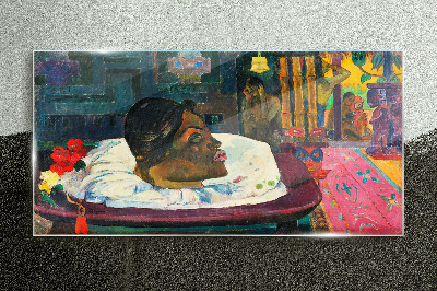 Tableau sur verre Portrait aux couleurs pastel